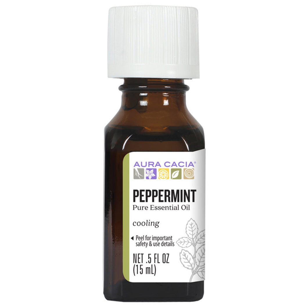 Aura Cacia Peppermint Essential Oil - 0.5 Ounce