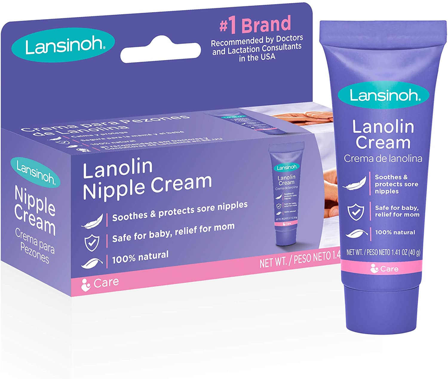 Lansinoh HPA Lanolin Cream for Breastfeeding Mothers - 1.41 oz tube