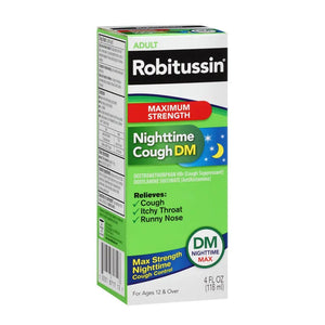 Robitussin Maximum Strength Nighttime Cough DM - 4 Ounce