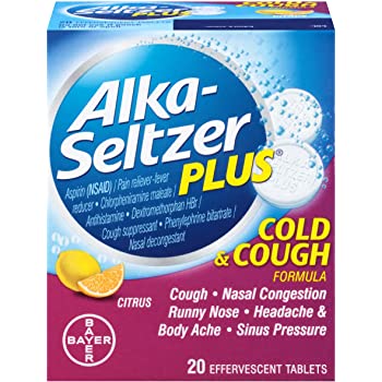Alka-Seltzer Plus Cold & Cough Effervescent Tablets Citrus - 20 Count