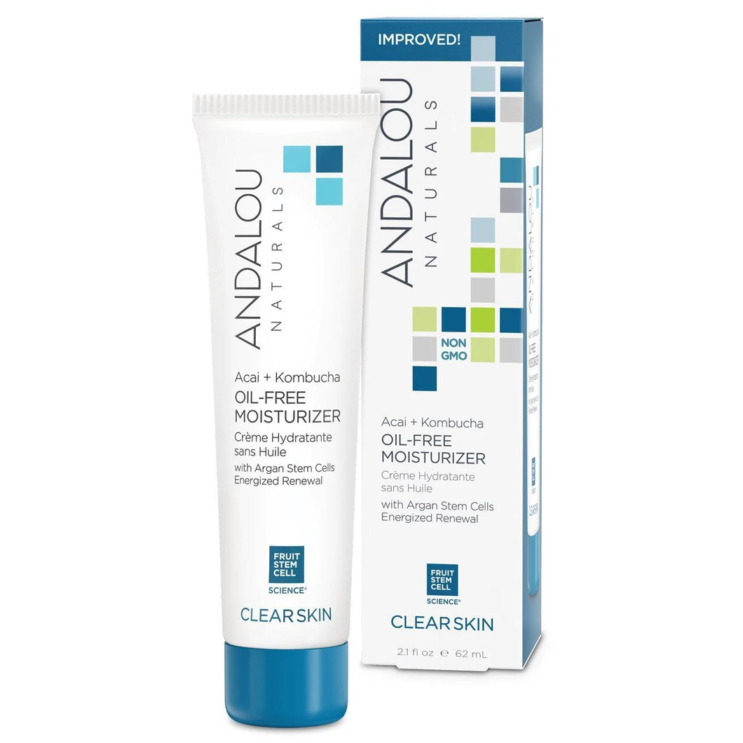 Andalou Naturals Clear Skin Oil-Free Moisturizer Acai & Kombucha - 2.1 Ounces