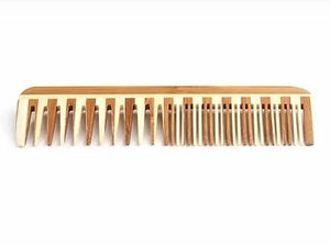 Bass Striped Bamboo Fine/Wide Tooth Combination Grooming Comb