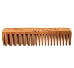 Bass Striped Bamboo Fine/Wide Tooth Combination Grooming Comb
