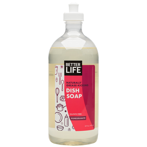 Better Life Dish Soap, Naturally Grease-Kicking - 22 Ounces