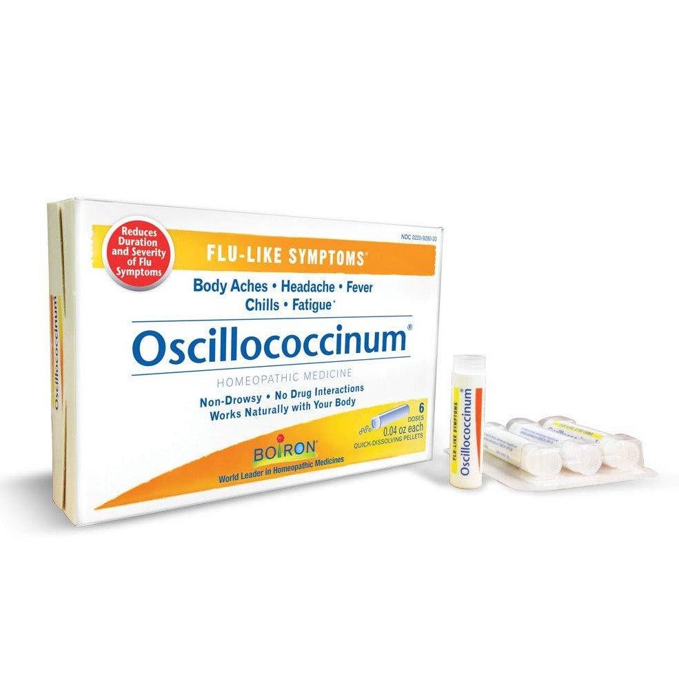 Oscillococcinum for Flu-Like Symptoms, Boiron - 6 Tubes Dissolving Pellets