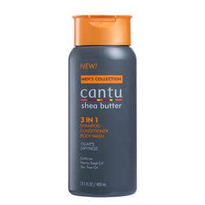 CANTU Men's 3 in 1 Shampoo Conditioner Body Wash - 13.5 Ounce