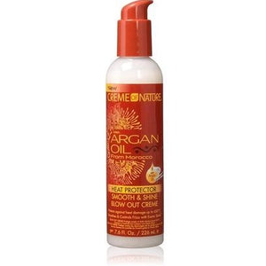 Creme of Nature Heat Protector Blow Out Creme, Argan Oil - 7.6 Ounce