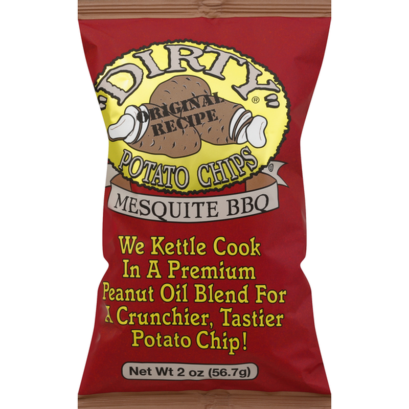 Dirty Potato Chips, Mesquite BBQ Kettle Chips - 2 Ounce