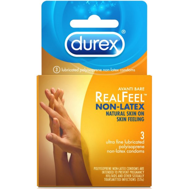 Durex RealFeel Non-Latex Lubricated Condom - 3 Count