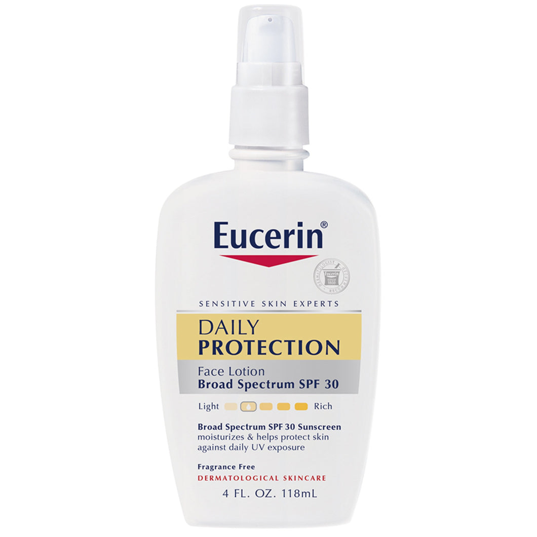 Eucerin Daily Protection Moisturizing SPF 30 Sunscreen Face Lotion - 4 Ounce