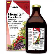 Load image into Gallery viewer, Floravital Iron + Herbs Liquid Extract Formula - 17 Ounces
