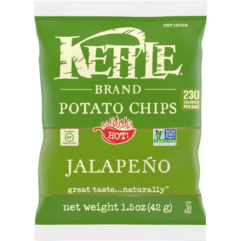 Kettle Brand Chips, Jalapeno - 1.5 Ounce