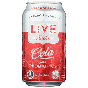 LIVE Probiotic Soda Cola - 12 Ounce Can