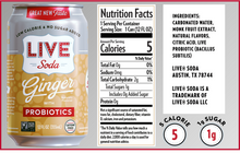 Load image into Gallery viewer, LIVE Probiotic Ginger Soda - 12 Ounce Can
