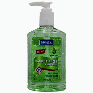 Lucky Super Soft Hand Sanitizer Gel with Aloe Vera - 8 Ounce