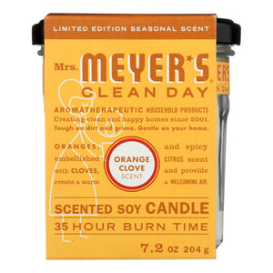 Mrs. Meyer's Clean Day Orange Clove Soy Candle, Large - 7.2 Ounce