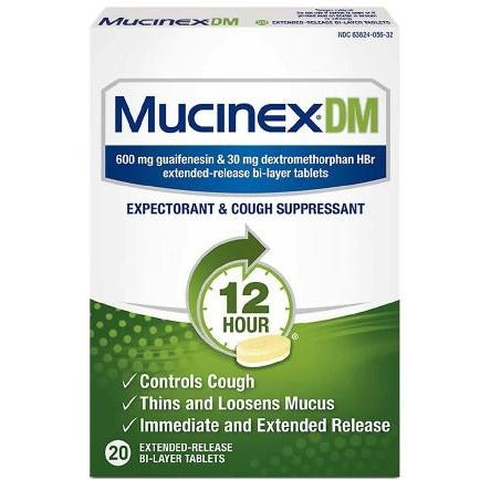 Mucinex-DM Expectorant & Cough Suppressant Extended-Release Tablets - 20 Count