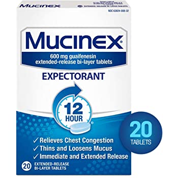 Mucinex Expectorant 600mg Extended-Release Tablets - 20 Count