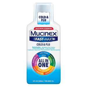 Mucinex Fast Max Cold/Flu All-In-One Liquid - 6 Ounce