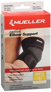 Mueller Adjustable Elbow Support, Left or Right - One Size Fits Most