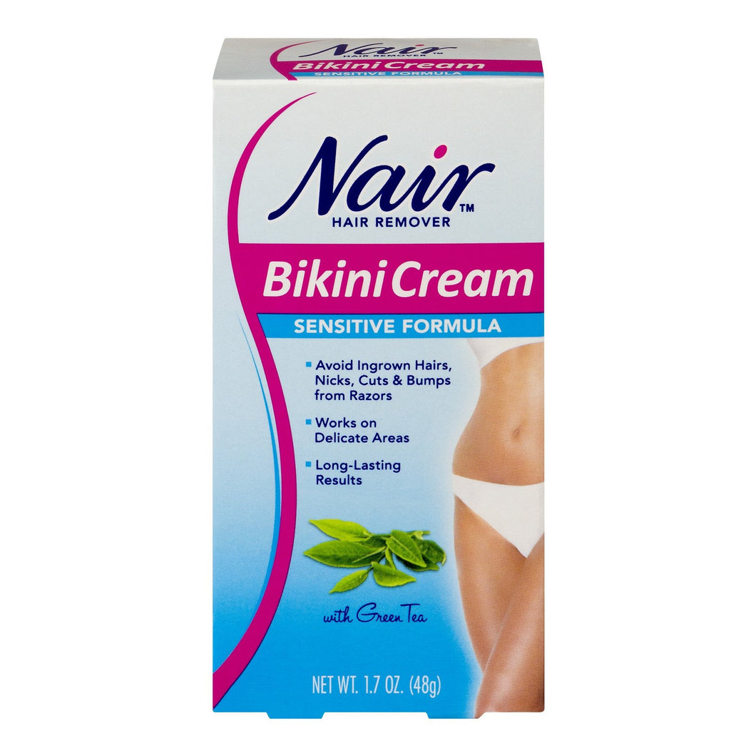 Nair Bikini Cream Sensitive Formula with Green Tea - 1.7 Ounce