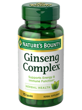 Load image into Gallery viewer, Nature&#39;s Bounty Ginseng Complex Plus Royal Jelly Capsules - 75 Count
