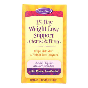 Nature's Secret 15 Day Weight Loss Support, Cleanse & Flush - 60 Tablets