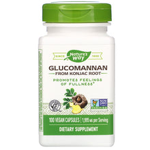 Load image into Gallery viewer, Nature&#39;s Way Glucomannan Vegan Capsules - 100 Count
