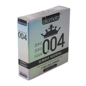 Okamoto 004 Almost Nothing Premium Latex Condoms - 3 Count