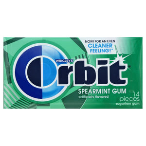 Orbit Spearmint Sugar Free Chewing Gum - 14 Pieces
