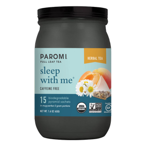 PAROMI Organic Sleep With Me Herbal Tea, Caffeine Free, in Pyramid Tea Bags