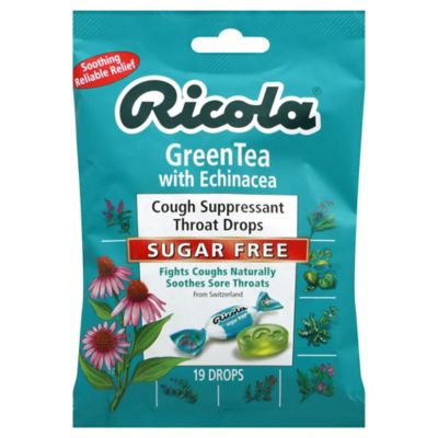Ricola Cough Suppressant Throat Drops with Green Tea and Echinacea (Sugar Free) - 19 Count