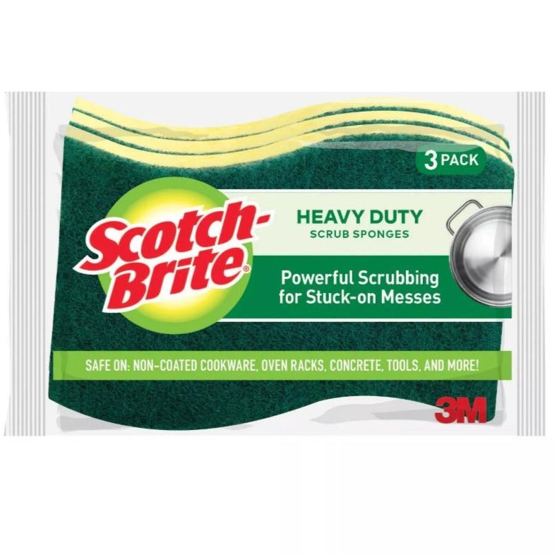 Scotch-Brite Heavy Duty Scrub Sponge - 3 Pack