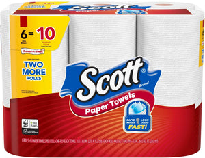 Scott Paper Towels, 6 Big Rolls (= 10 Regular Rolls) Choose-A-Sheet - 96 Sheets Per Roll