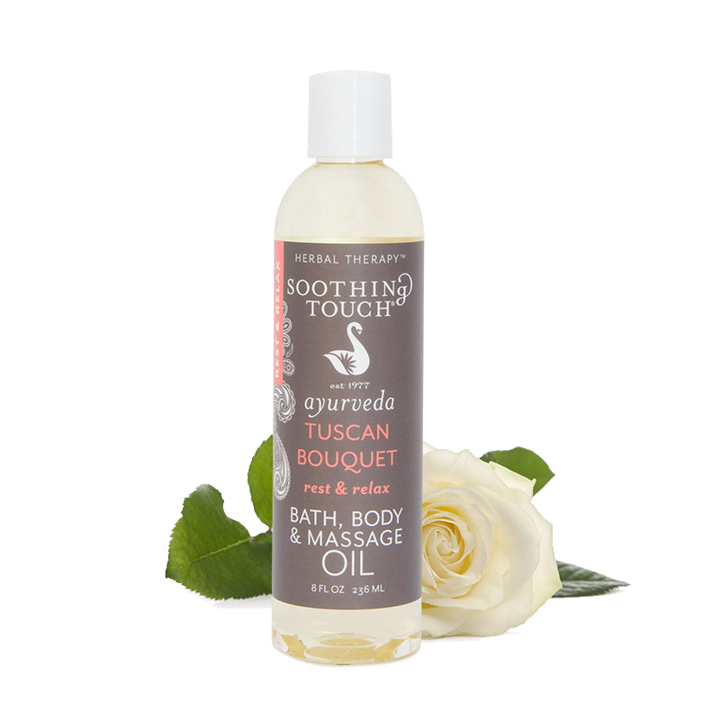 Soothing Touch Tuscan Bouquet Organic Bath, Body, and Massage Oil - 8 Ounces