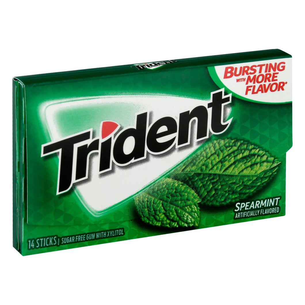 Trident Spearmint Sugar Free Gum - 14 Sticks