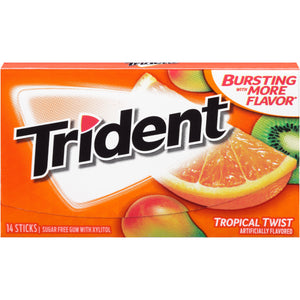Trident Tropical Twist Sugar Free Gun - 14 Sticks