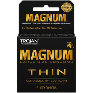 Trojan Magnum Thin Lubricated Condoms - 3 Count