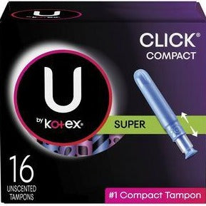 U by Kotex Click Compact Super Tampons - 18 Count