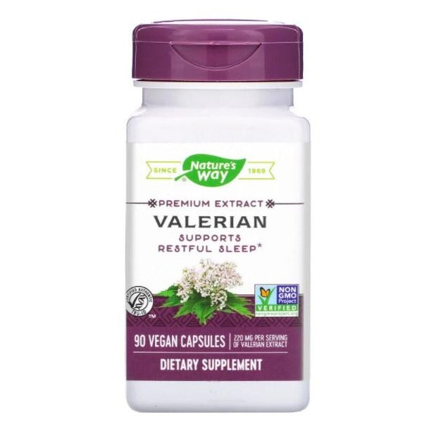Nature's Way Valerian Sleep Support Vegan Capsules, 220mg - 90 Capsules