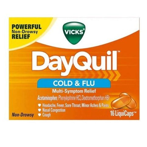 Vicks DayQuil Non-Drowsy Cold & Flu LiquidCaps - 16 Count
