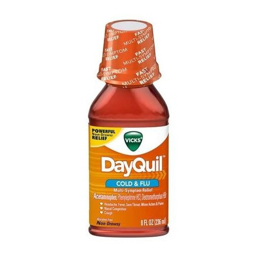 Vicks DayQuil MultiSymptom Non-Drowsy Cold & Flu Liquid - 8 Ounce