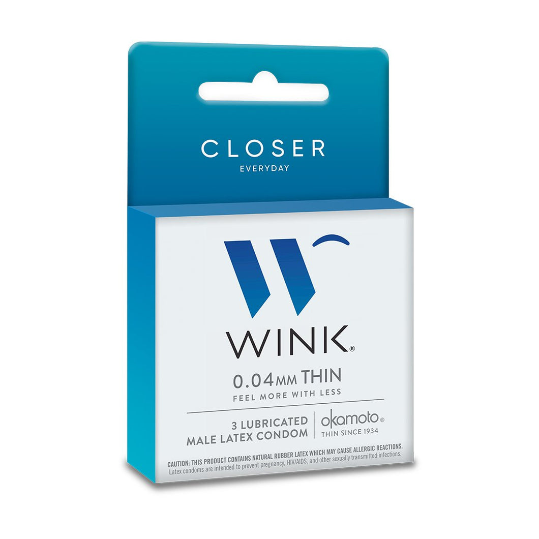 Wink by Okamoto, Closer Everyday Thin Premium Condoms - 3 Count